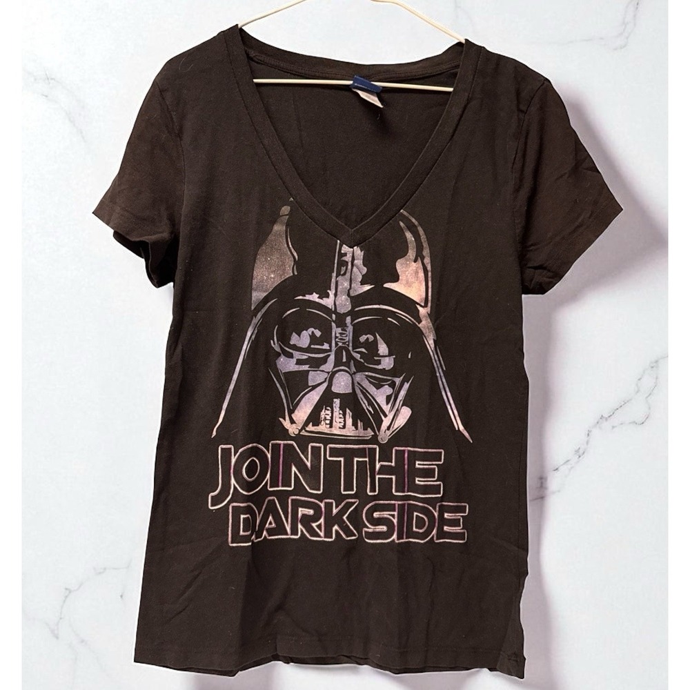 Women's Size L Star Wars Darth Vader T-Shirt Ladies Tee T Shirt V-Neck